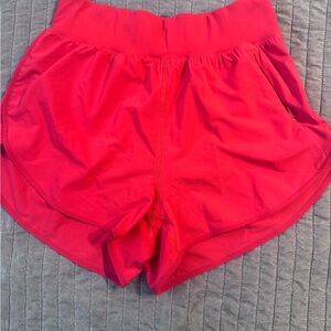 CRZ YOGA Red Athletic Shorts